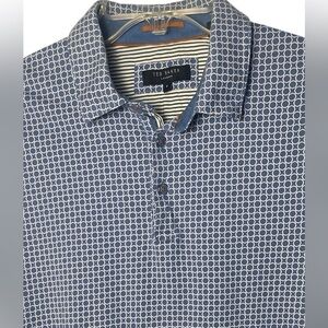 Ted Baker Golf Collared Polo Blue White Size 4
